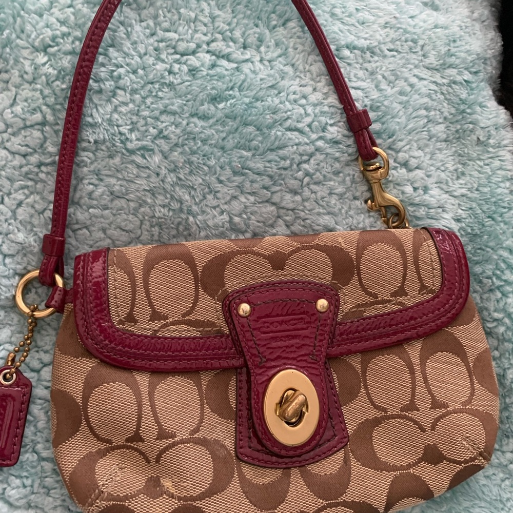 COACH signature wristlet/clutch